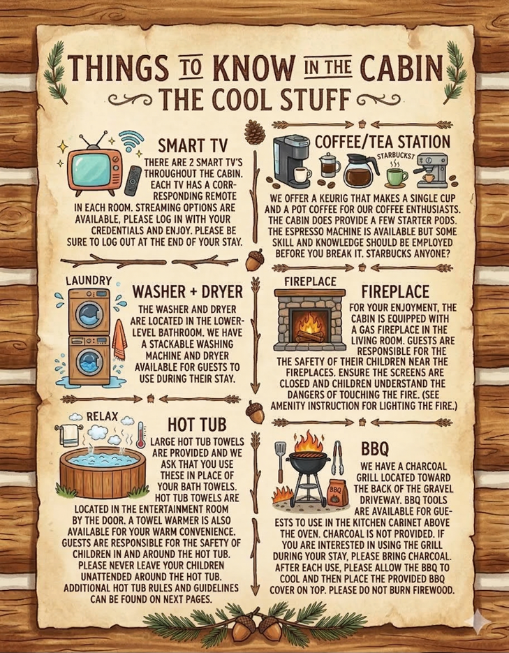 Cabin Amenities Guide